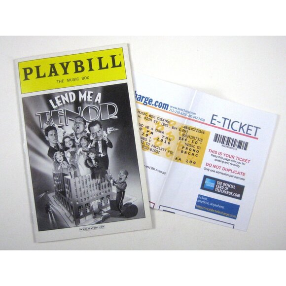 Let Me a Tenor Playbill July 2010 Tony Shalhoub Justin Bartha Anthony LaPaglia - Picture 1 of 10